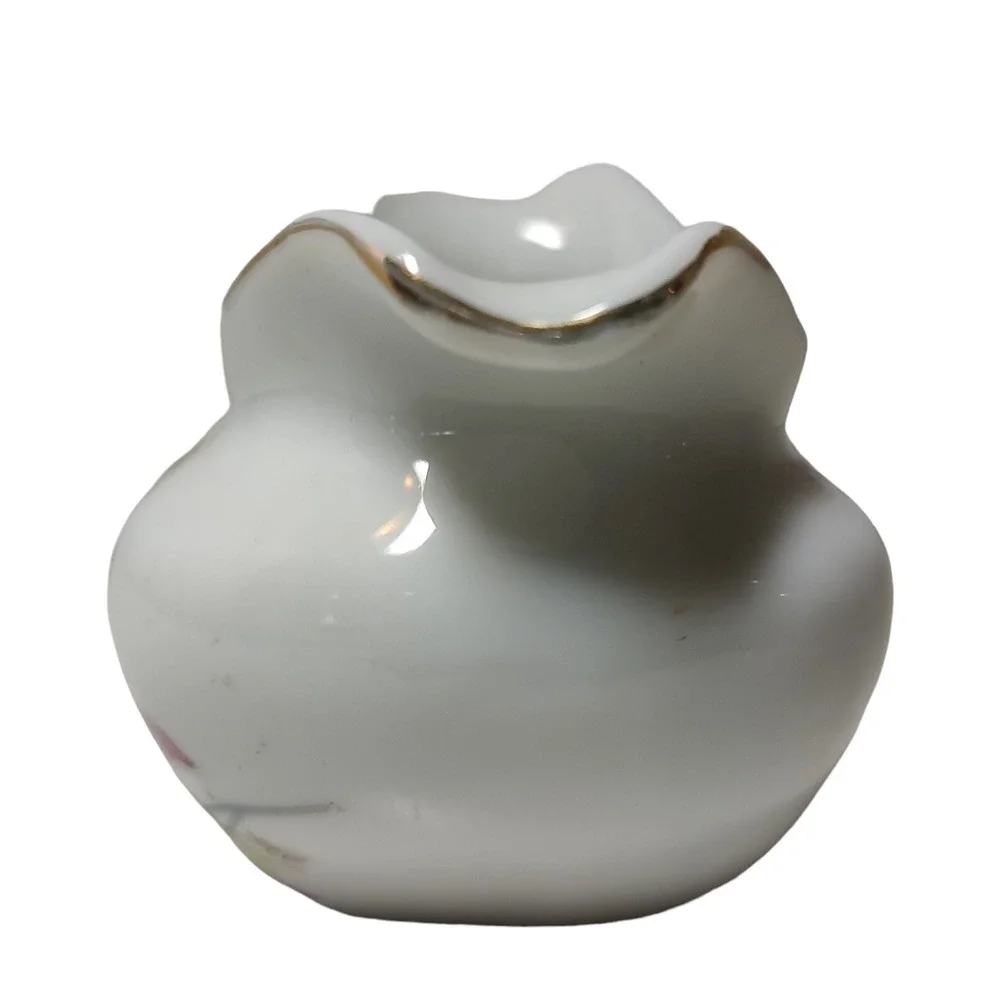 Vintage Lefton China‎ Open Sugar Bowl Small Rose Handpainted Porcelain 1950s SEE
